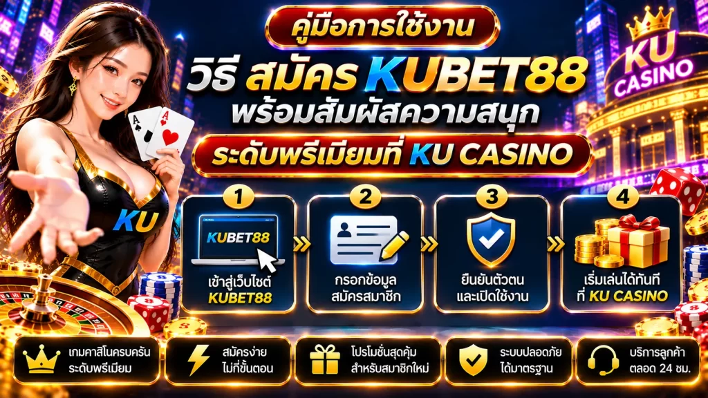 คู่มือการใช้งาน: วิธี สมัคร KUBET88 พร้อมสัมผัสความสนุกระดับพรีเมียมที่ KU CASINO