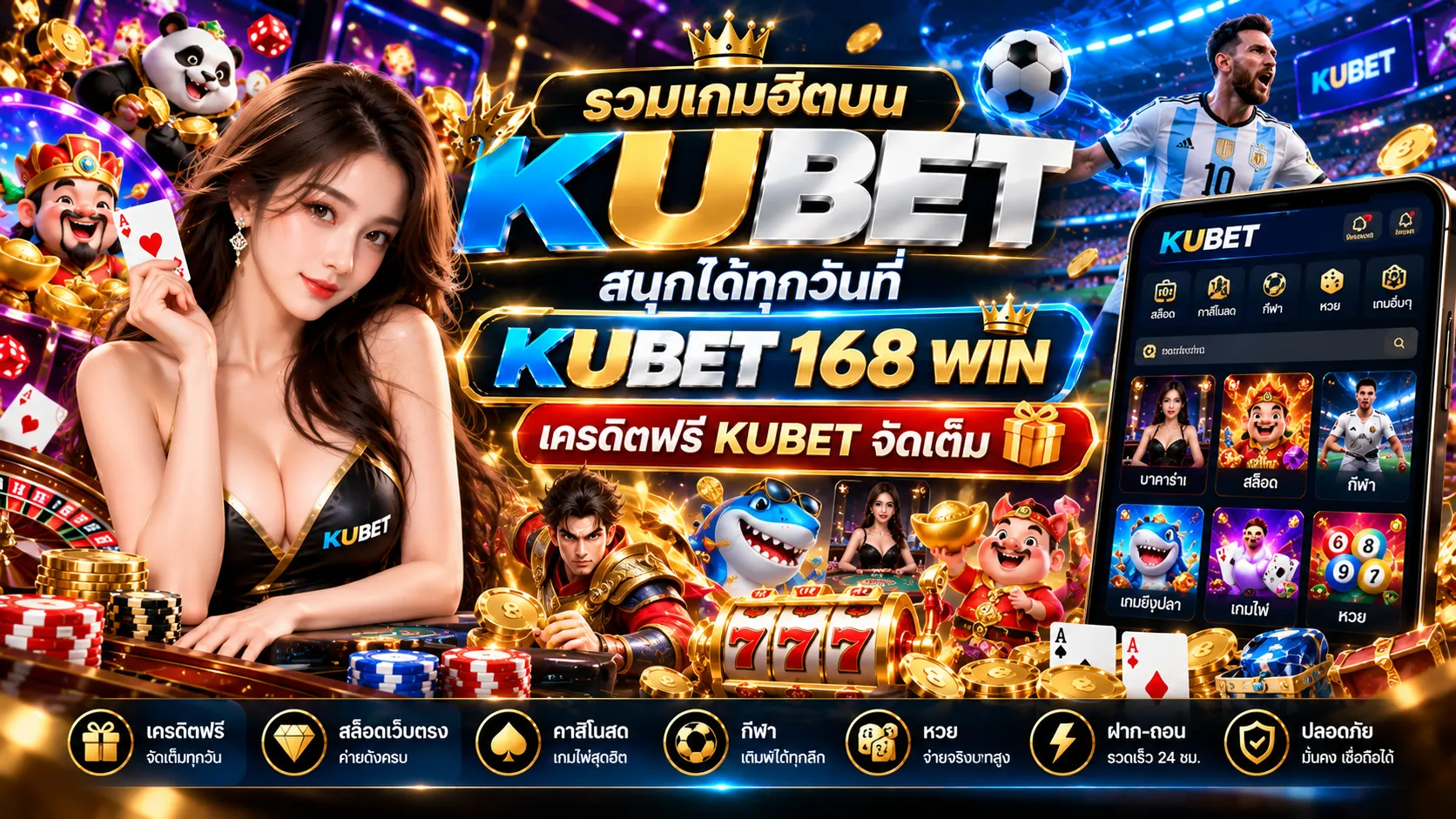 รวมเกมฮิตบน kubet สนุกได้ทุกวันที่ KUBET 168 WIN เครดิตฟรี KUBET จัดเต็ม